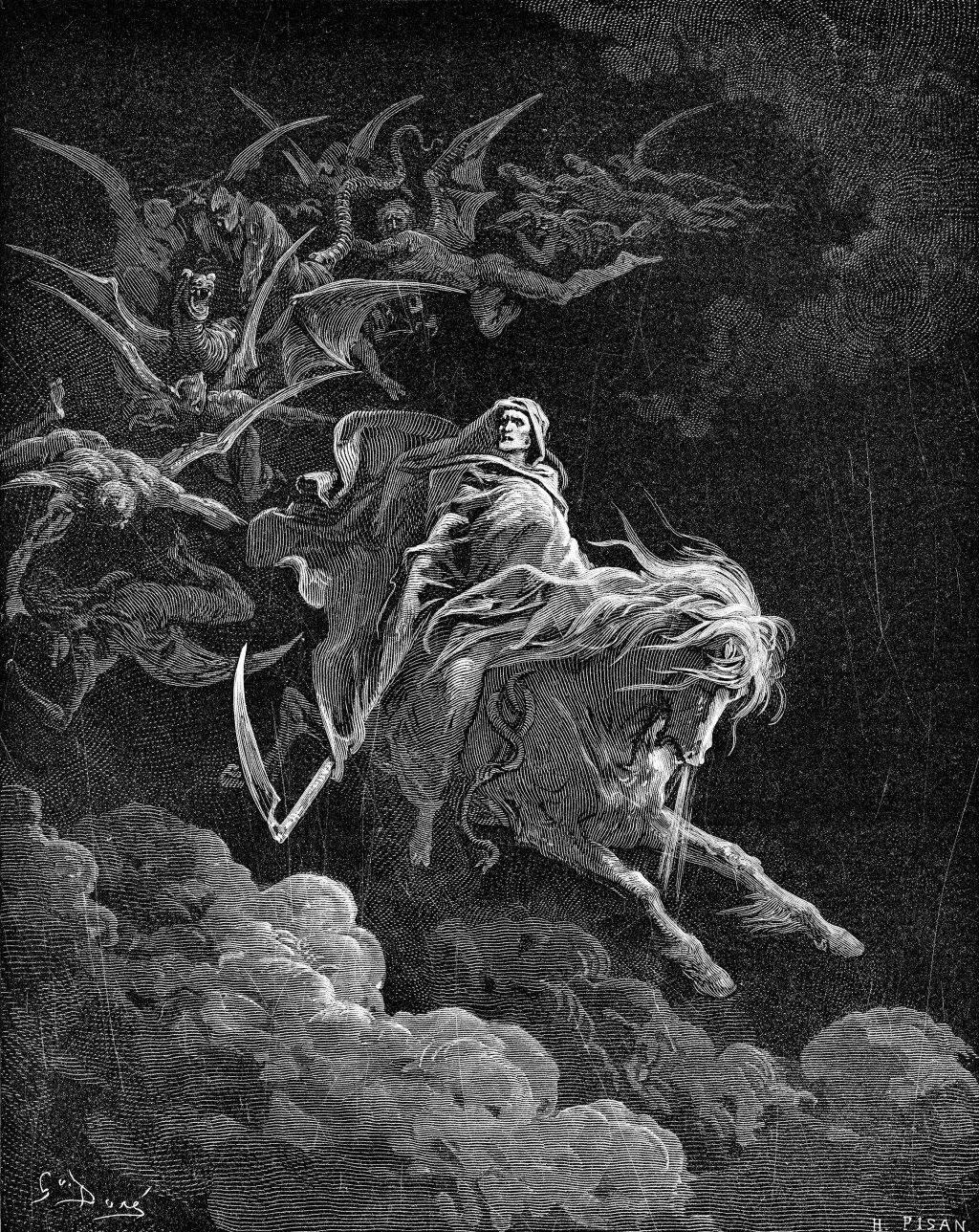 The Vision of Death in Detail Gustave Doré